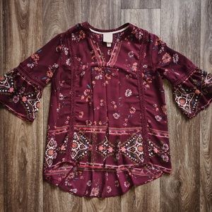 Floral print blouse